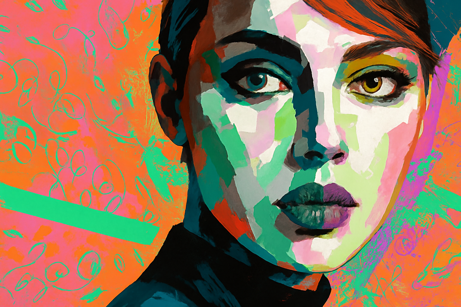 How to Transform Photos into Abstract Expressionist Portrait Paintings