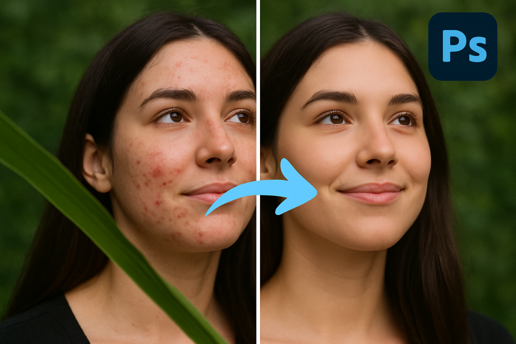 Acne free portrait photoshop tutorial
