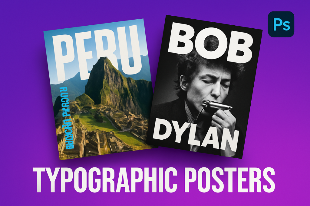 Bold Typographic Poster Over Imagery