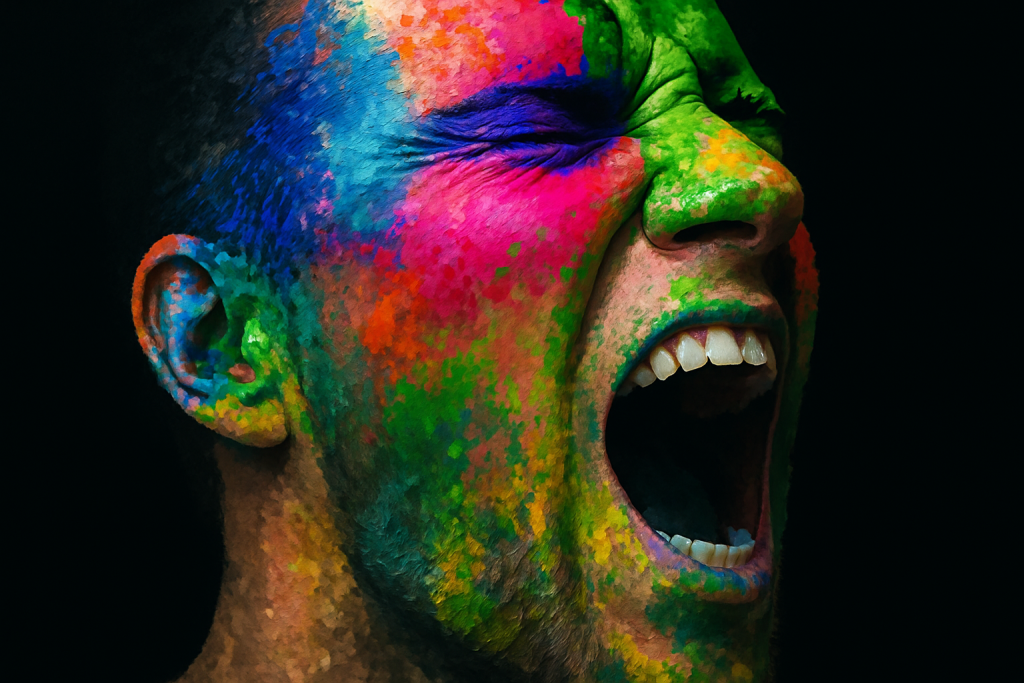 Colorful Digital Face Paint Portrait Art