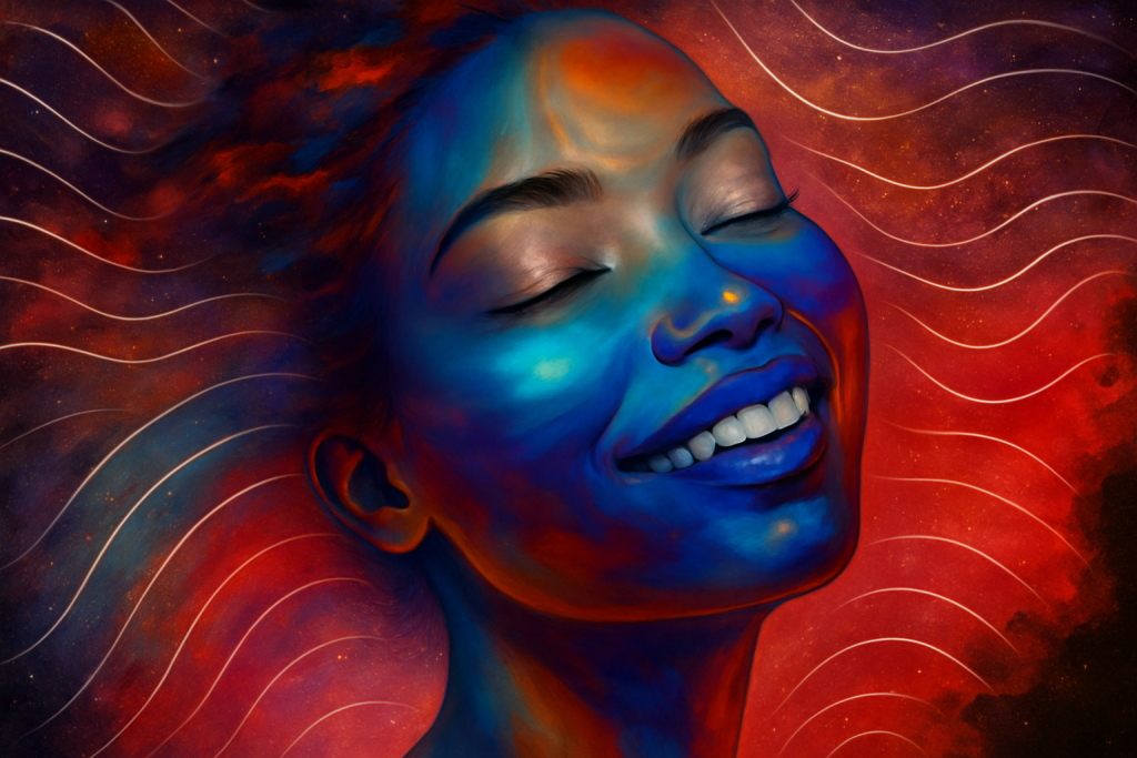 Colorful digital illustrative portrait makeover