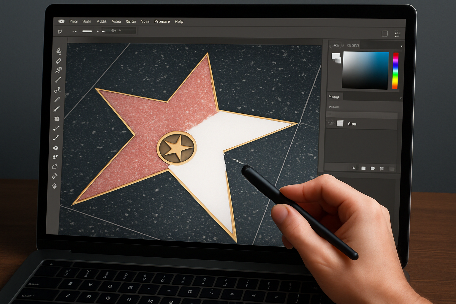 How to Create a Customized Star on the Hollywood Walk of Fame Using Photoshop