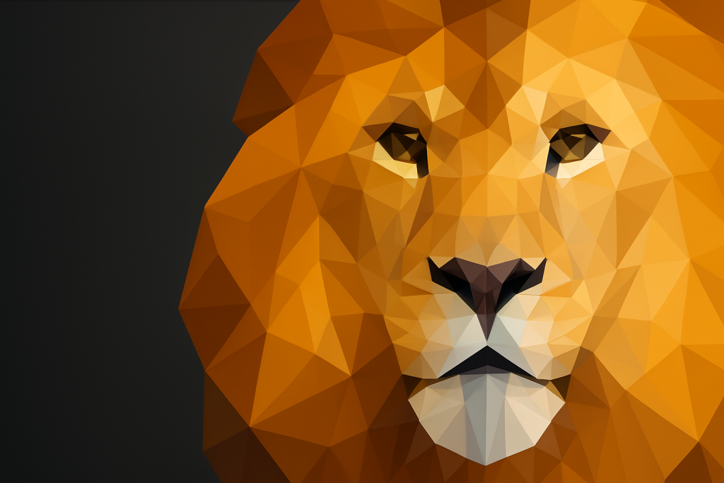 Geometric Lion Photoshop Low Poly Art