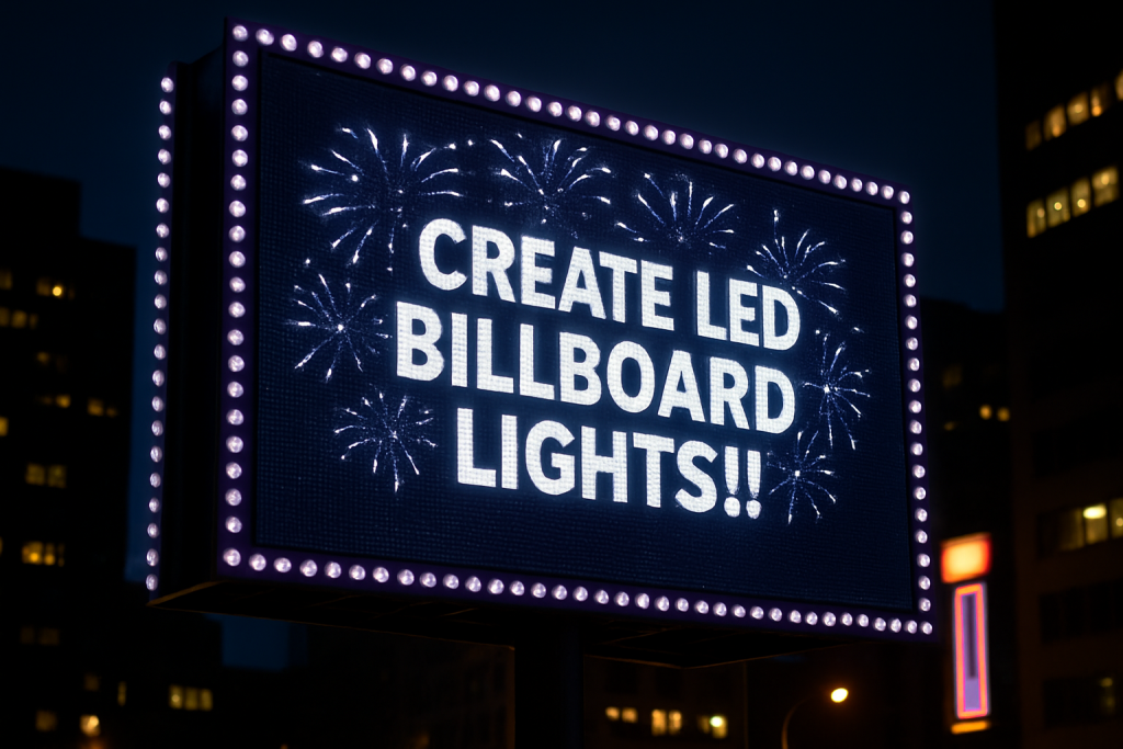 Glowing LED Billboard Photoshop Effect