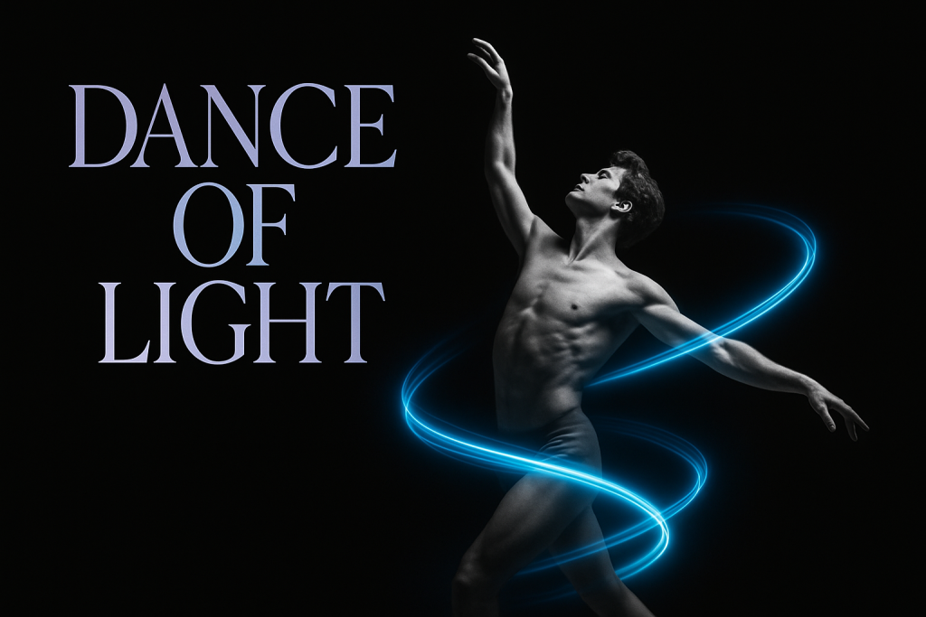 Glowing Ribbon Swirling Photoshop Portrait