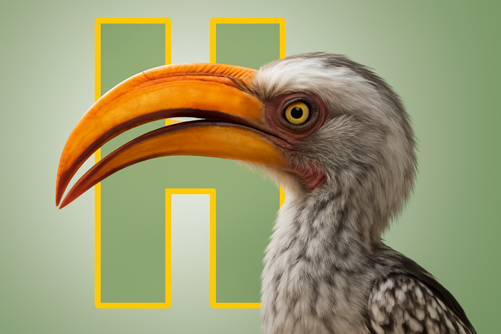 Hornbill Bold Letter Pop Out Poster