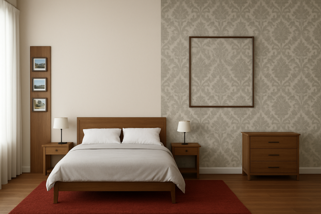 Modern virtual wallpaper Photoshop demo