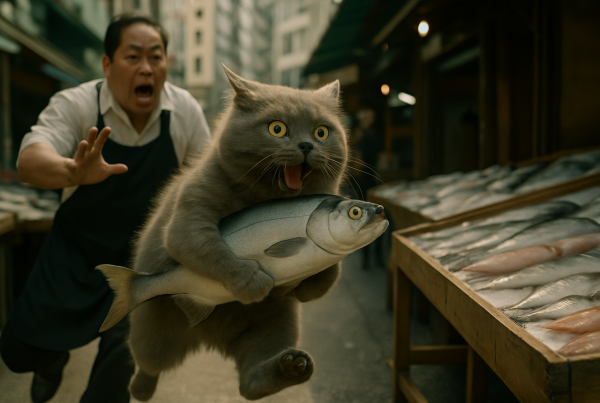 Persian Cat Market Story Scene