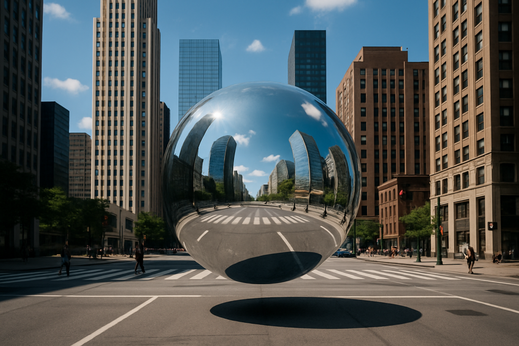 Photoshop Floating Glass Sphere Artwork