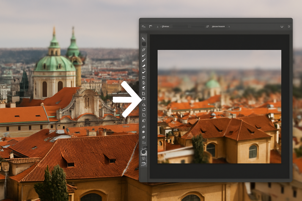 Photoshop vibrant tilt-shift tutorial workflow