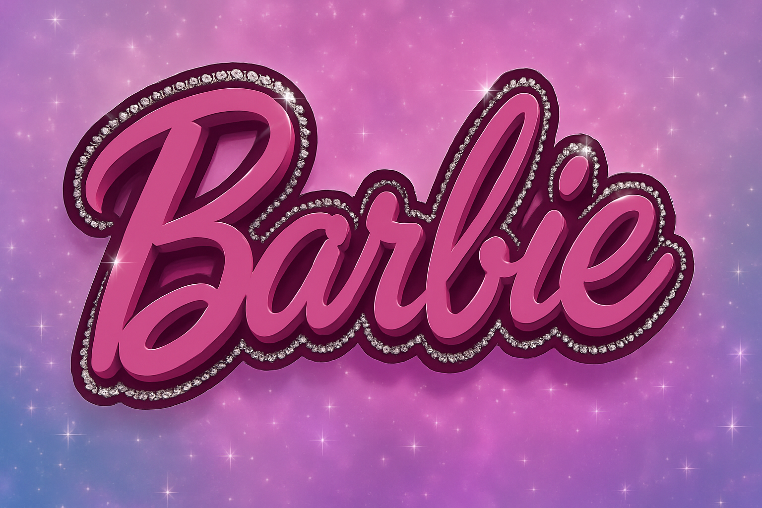 How to Create a Retro Barbie Logo with Sparkling Rhinestones in Photoshop
