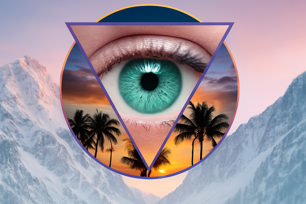 Polygonal Landscape Shapes Photoshop Art