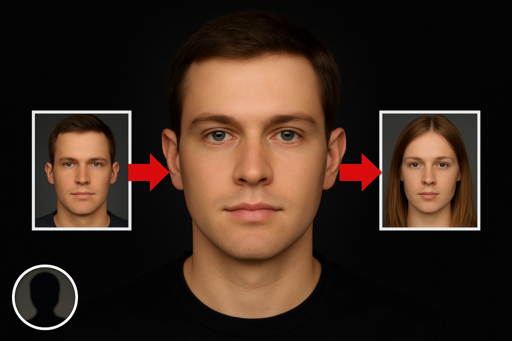 Seamless facial composite digital blend