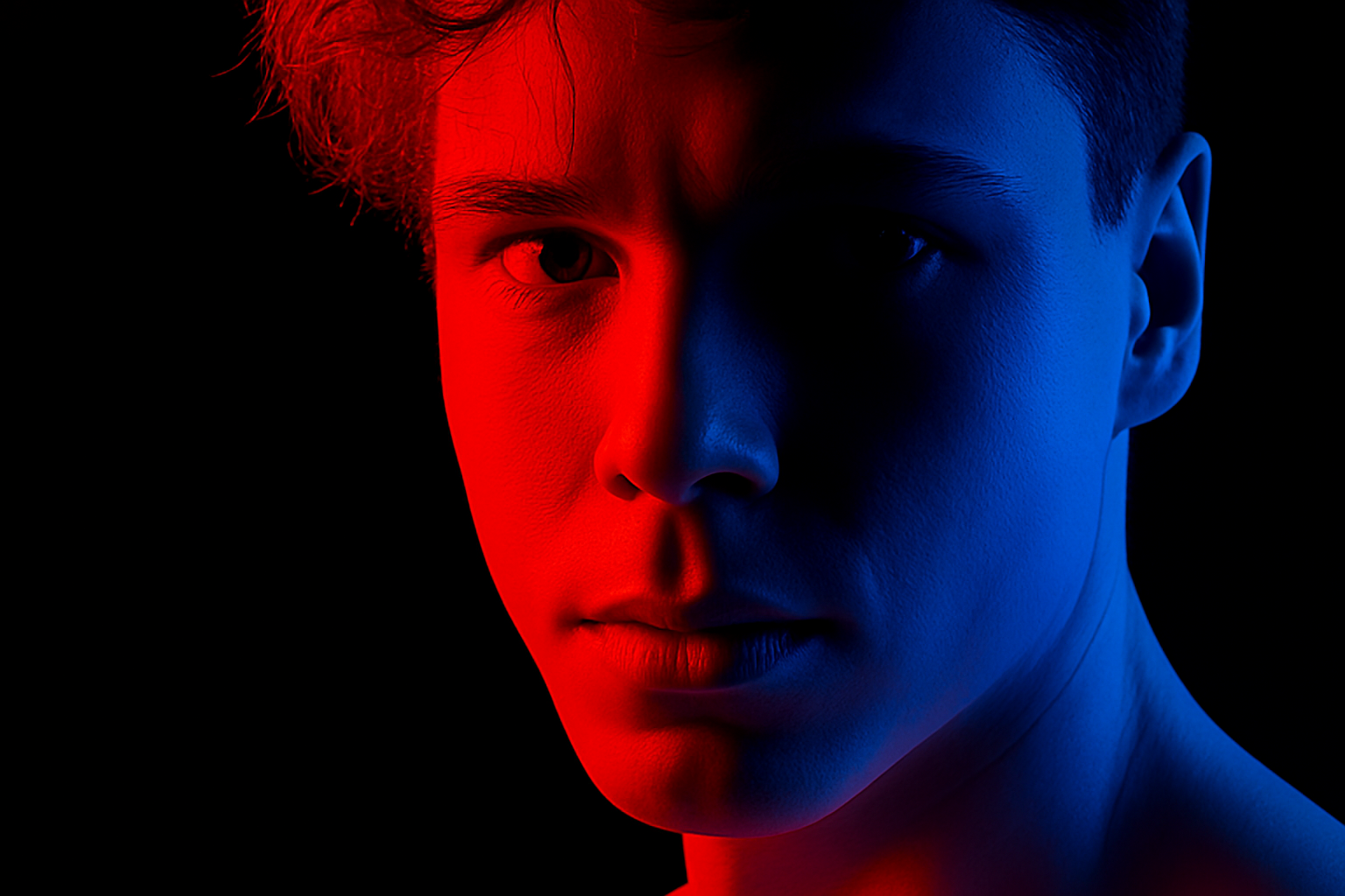 Transform Deep Shadow Photos into Striking Dual Color Portraits