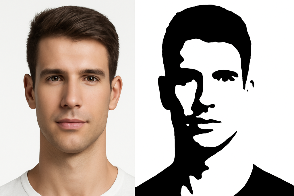 Striking high-contrast portrait lighting effect