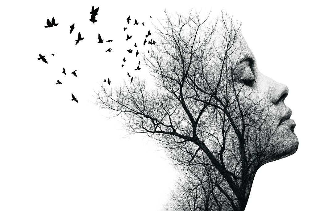 Surreal Triple Exposure Portrait Layering