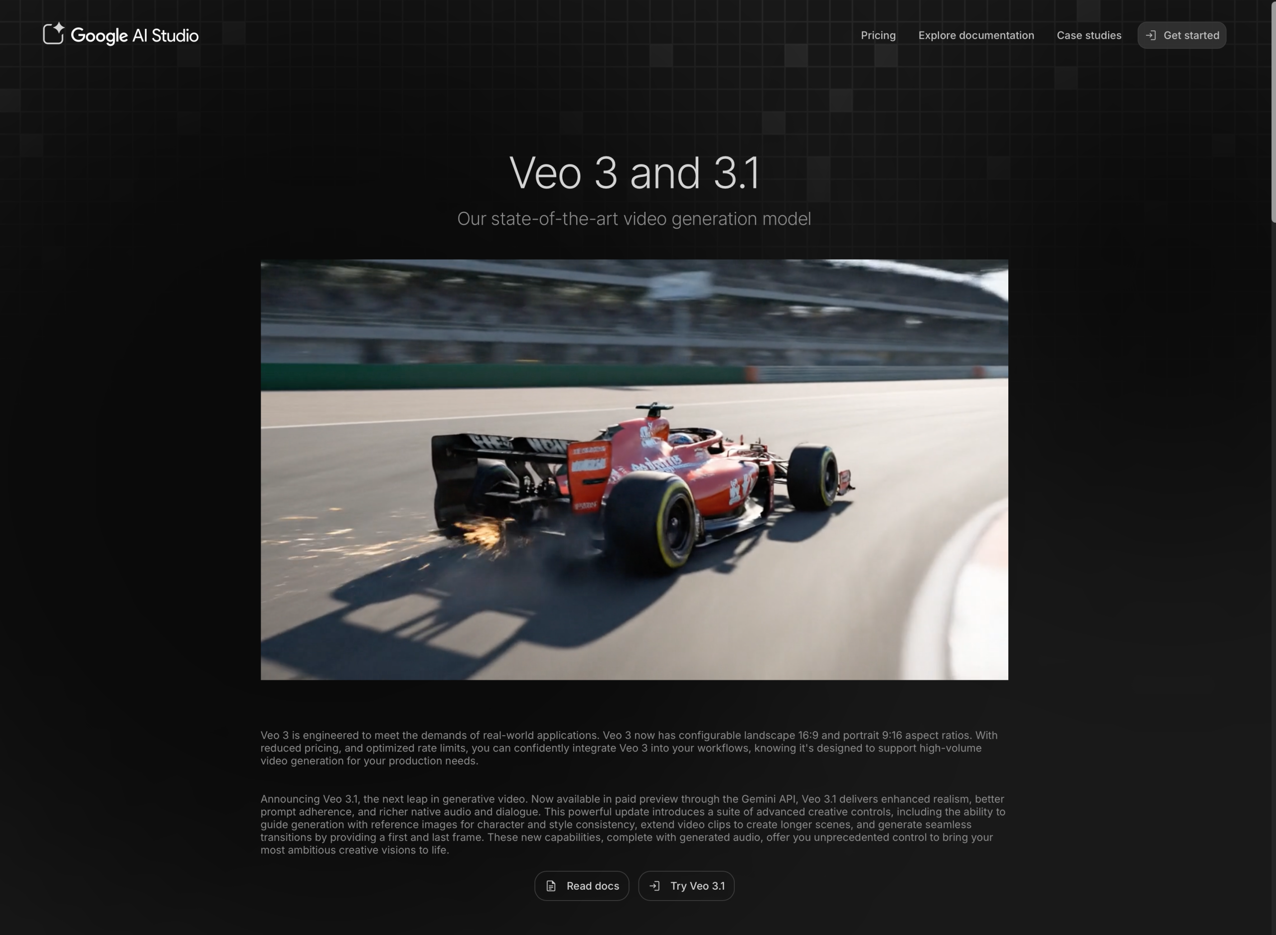 Google AI Studio Veo 3.1