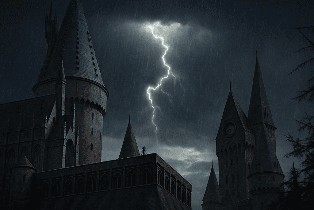 Hogwarts stormy lightning Photoshop tutorial