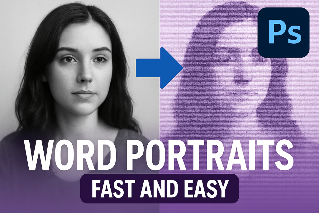 Modern Portrait Typography Photoshop Effect