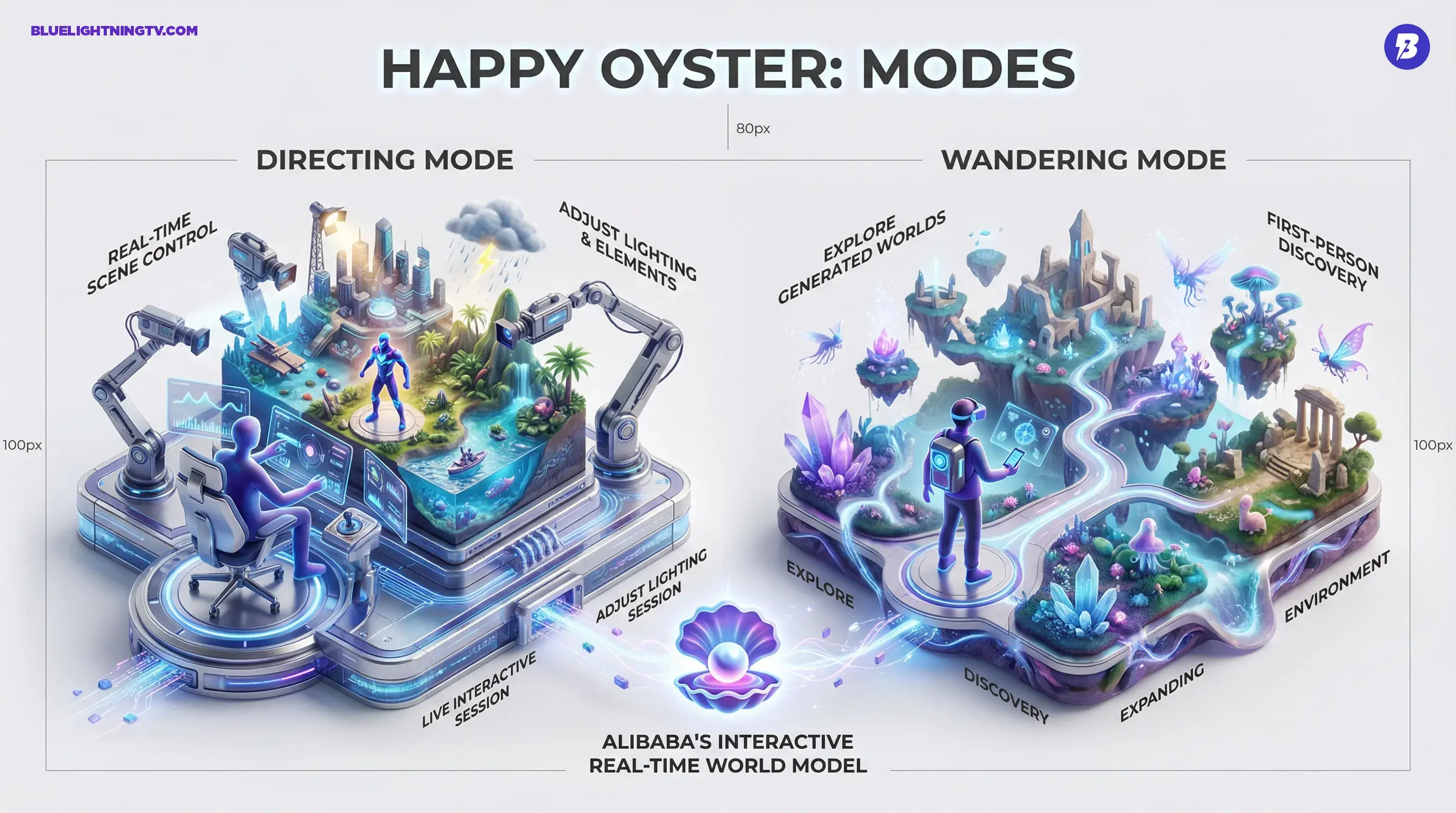Alibaba Happy Oyster Pushes Real-Time AI Video Worlds - Blue Lightning